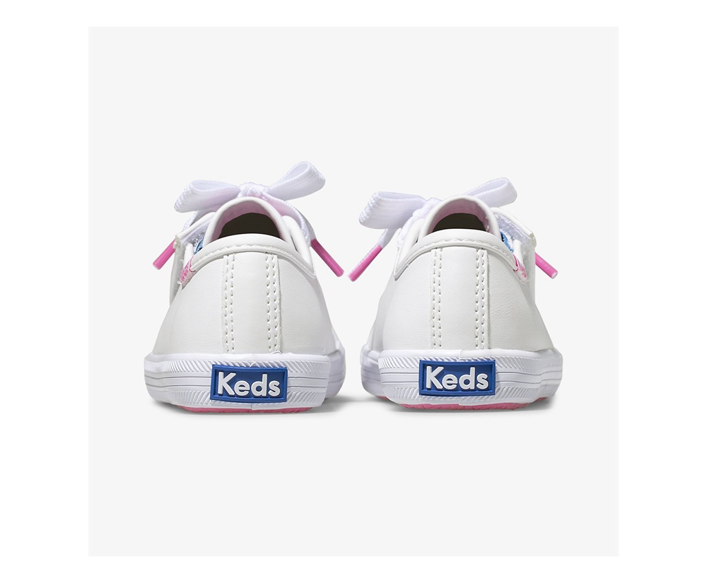 Kids Keds Sneakers - Kickstart Multi-color Eyelets Jr. - White - 0197-YOVQL